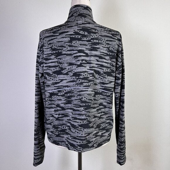 Title Nine Daily Decathlon Full Zip Jacket Women's Large Grey Camo Running Gym - Picture 7 of 16